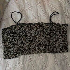 SHEIN Animal Print Spaghetti Strap Top